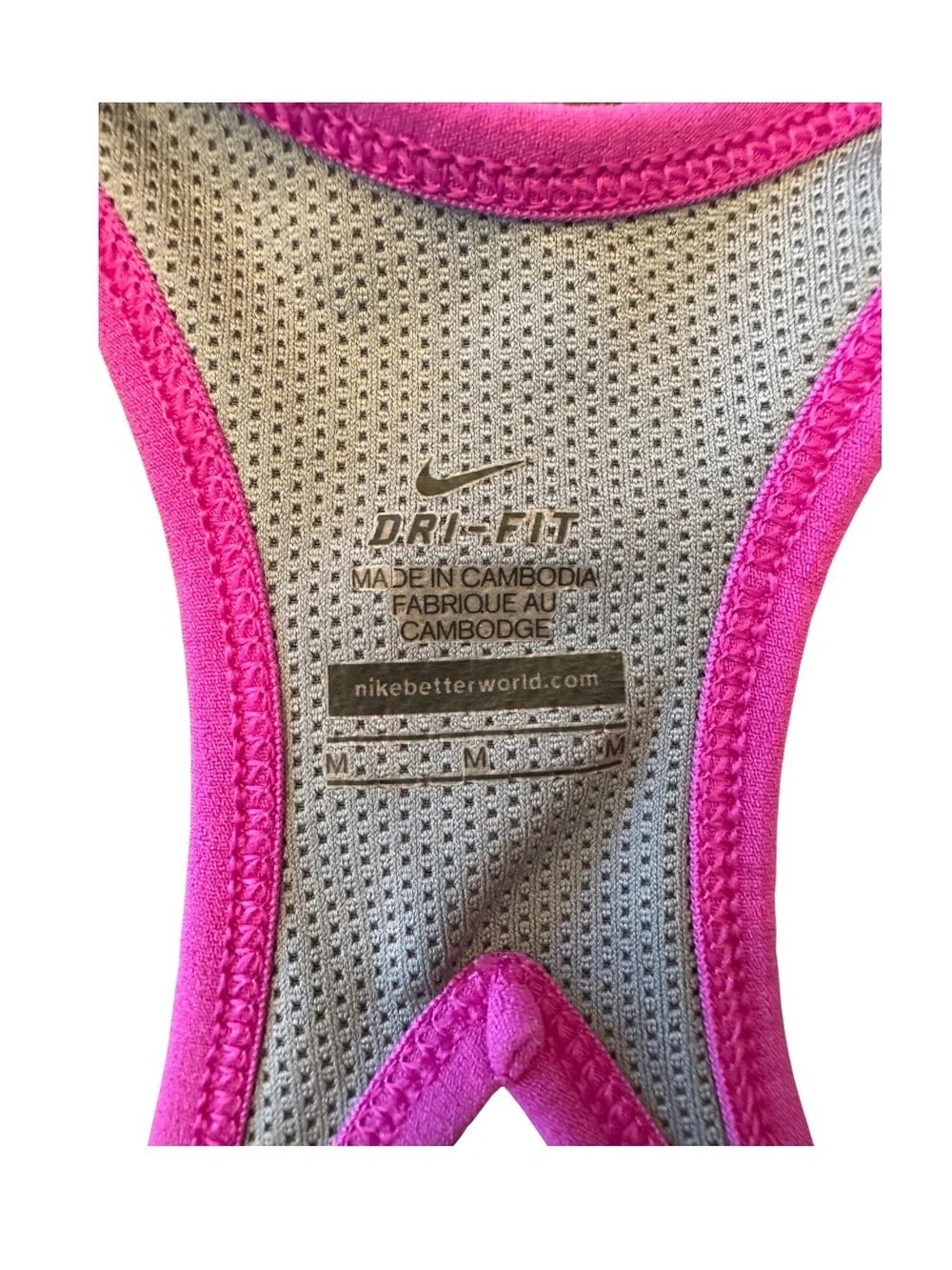 Nike Purple Geo-Print Dri-Fit Racerback Running Tank with Built in Shelf Bra